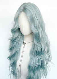 Pastel Blue Wavy Synthetic Wig NL084