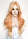 Peach Pink Ombre Wavy Synthetic Wig NL086