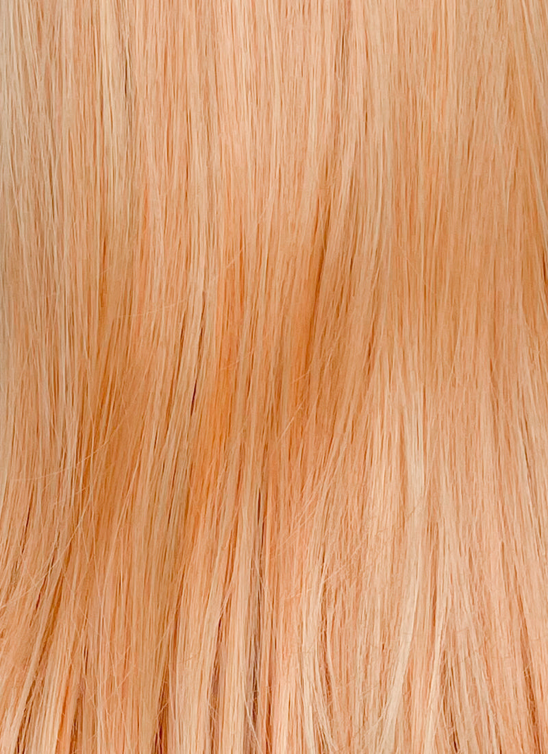 Peach Pink Ombre Wavy Synthetic Wig NL086