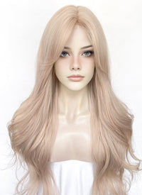 Pale Pink Wavy Synthetic Hair Wig NL089