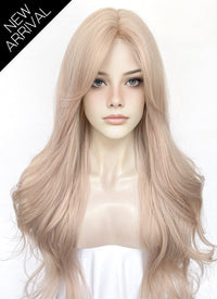 Pale Pink Wavy Synthetic Hair Wig NL089