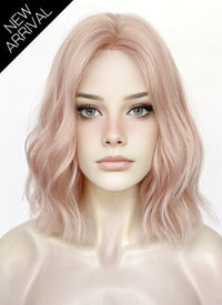 Pale Pink Wavy Synthetic Hair Wig NL1000