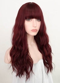 Burgundy Red Wavy Synthetic Wig NS231