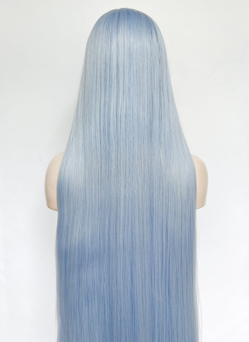 Pastel Blue Straight Synthetic Hair Wig NS558