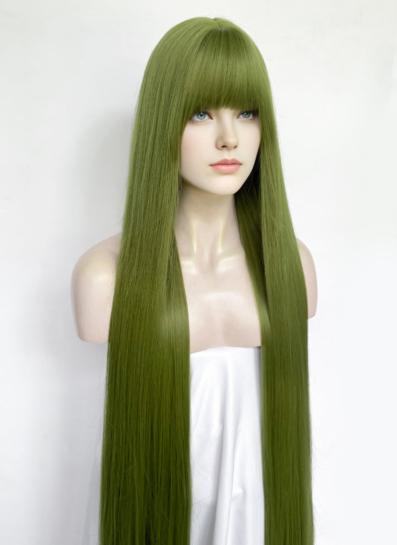 Green Straight Synthetic Hair Wig NS559