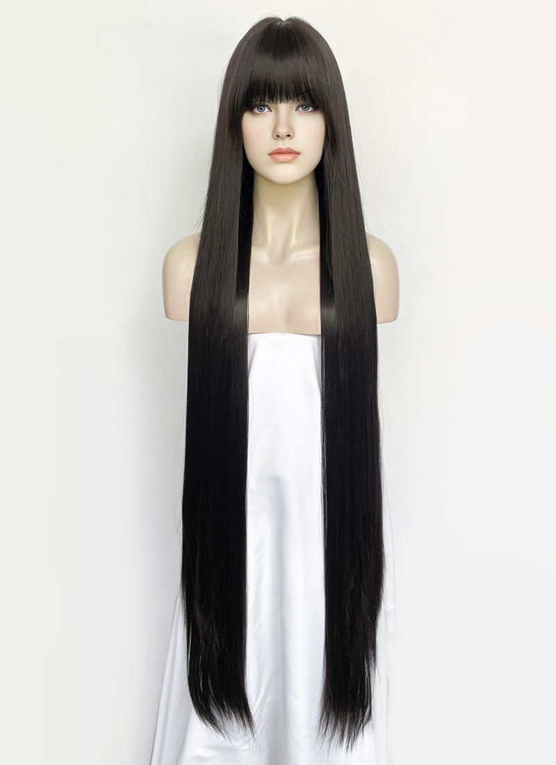 Black Straight Synthetic Hair Wig NS561