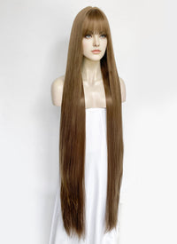 Flaxen Brown Straight Synthetic Hair Wig NS562