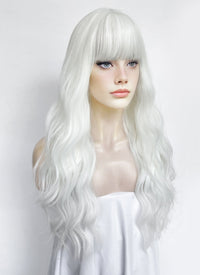 White Wavy Synthetic Hair Wig NS566