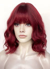 Wine Red Wavy Synthetic Hair Wig NS582