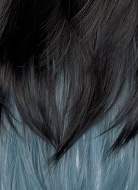 Black Blue Ombre Straight Synthetic Hair Wig NS585