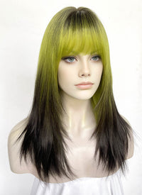 Green Black Ombre Straight Synthetic Hair Wig NS596