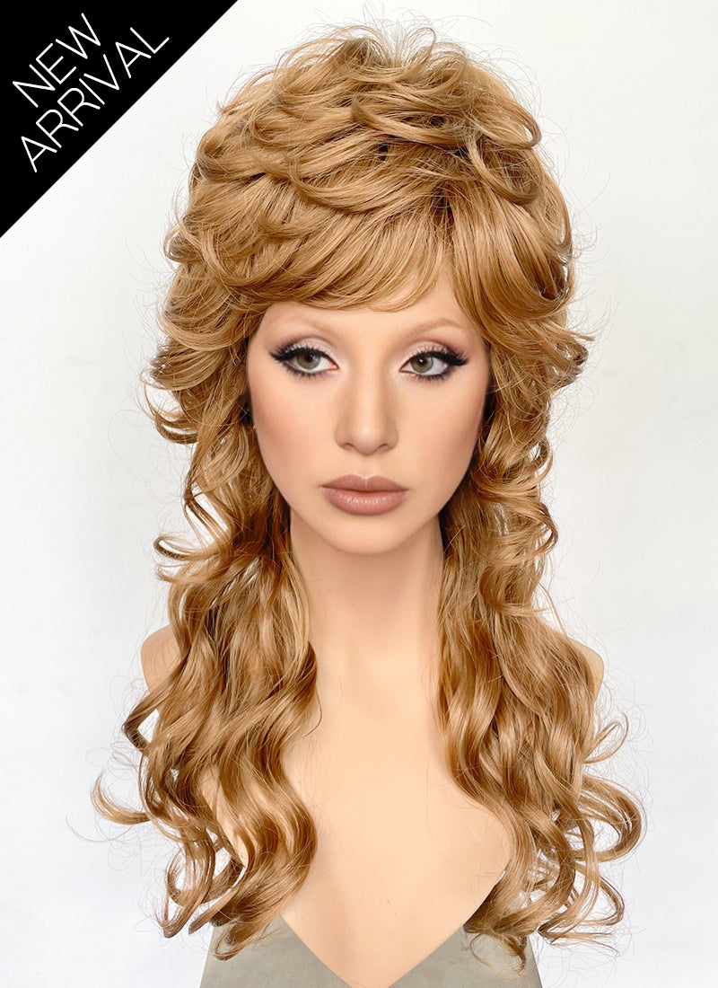 Die With A Smile Lady Gaga Blonde Curly Synthetic Hair Wig VT001