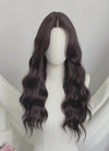 Brunette Curtain Bangs Wavy Lace Front Synthetic Hair Wig LF3338