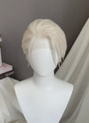 Final Fantasy Remake 7 President Rufus Shinra Platinum Blonde Straight Lace Front Synthetic Men's Wig LF6078