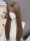 Brown Straight Synthetic Hair Wig NS545