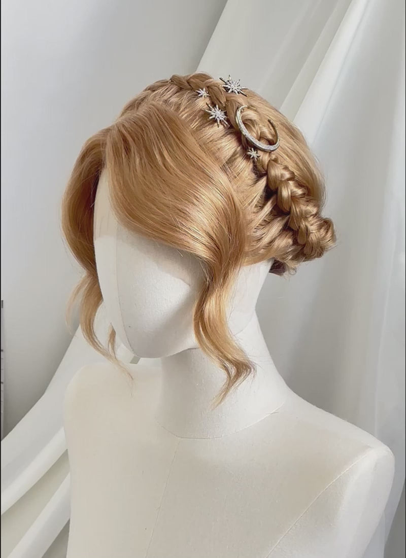 Golden Blonde Braided Lace Front Synthetic Wig LF2147