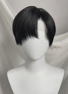 Jet Black Straight Lace Front Synthetic Men's Wig LF6050