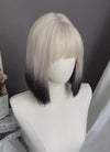 Light Ash Blonde Black Ombre Straight Bob Synthetic Hair Wig NS533