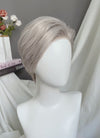 Pastel Grey Blonde Straight Lace Front Synthetic Men's Wig LF6092