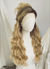 Blonde With Dark Roots Wavy Lace Front Synthetic Wig LW4032