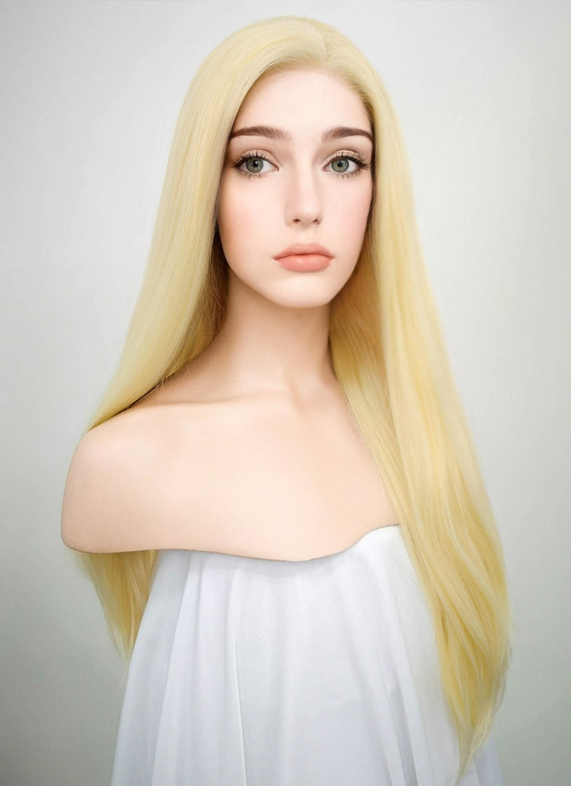 Straight Blonde Lace Front Synthetic Wig LF012 Wig Is Fashion