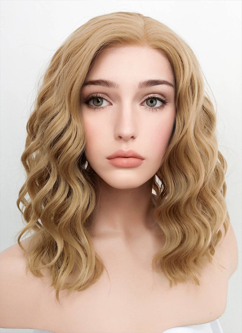 Dark Flaxen Wavy Lace Front Synthetic Wig LF1532