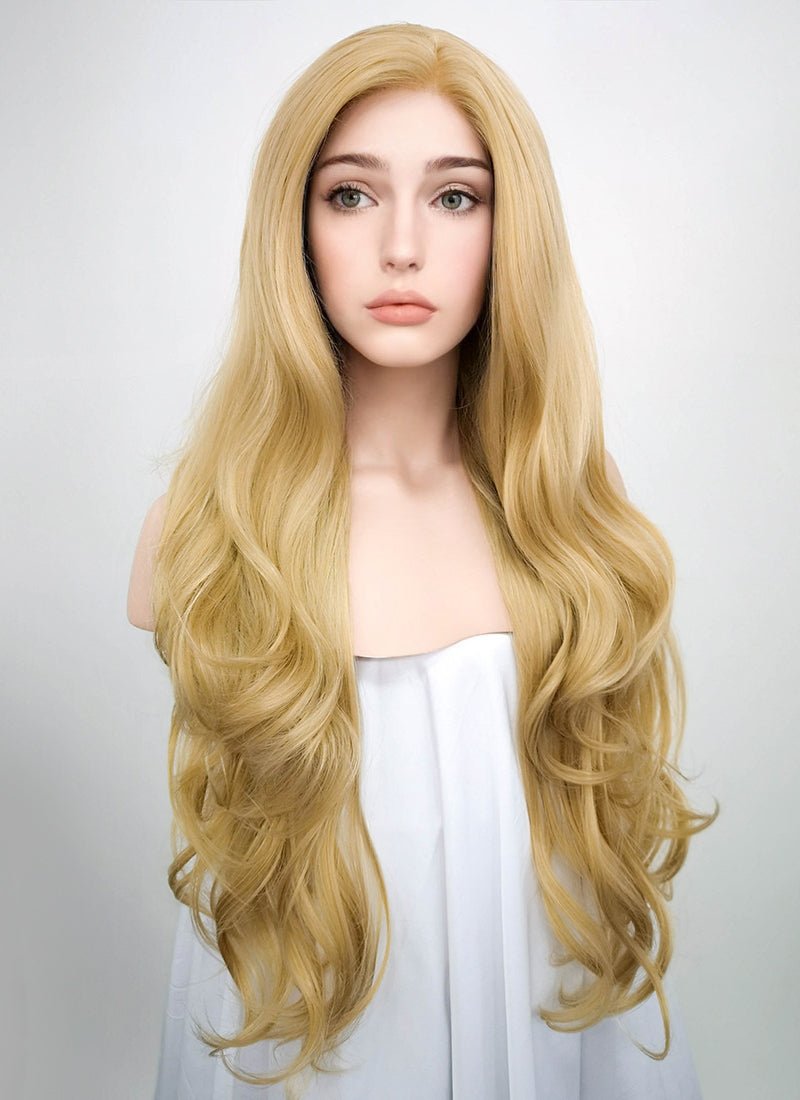 Synthetic wigs long blonde sale