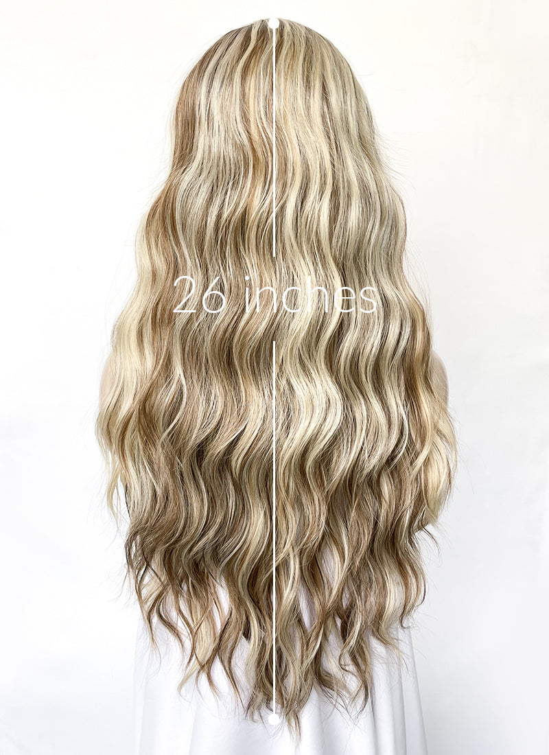 Balayage blonde brown hotsell wavy lace wig