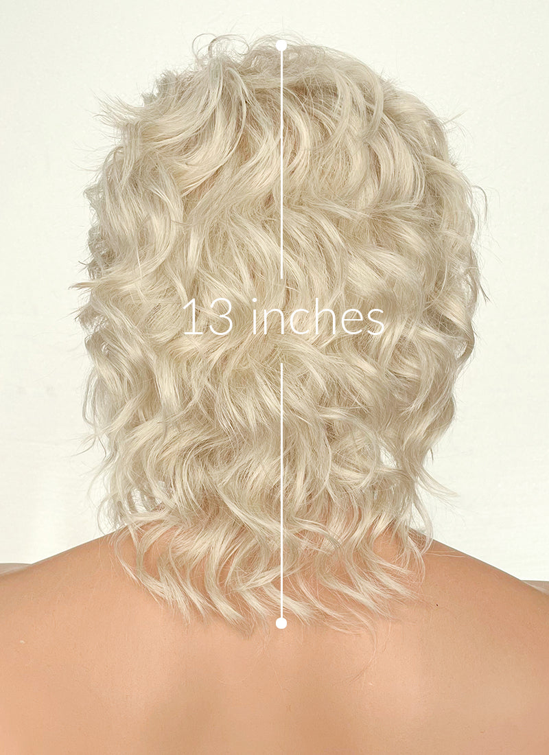 Light Ash Blonde Wavy Lace Front Synthetic Wig Wig Is Fashion