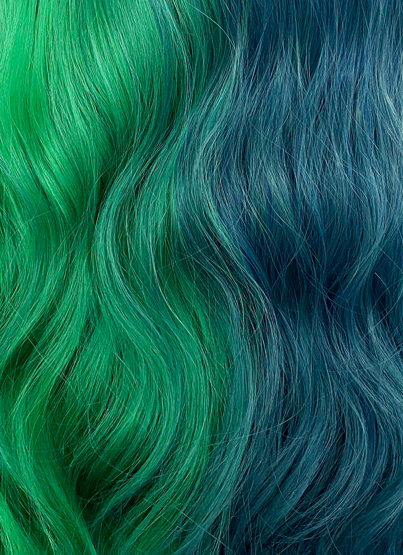 Blue green shop gradient wig