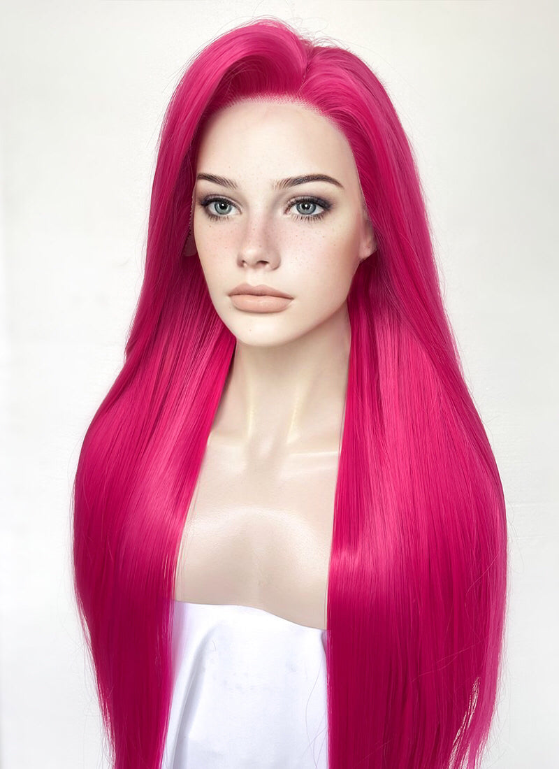 Bright pink deals wig