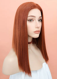 Auburn Straight Bob Lace Front Synthetic Wig LF770C