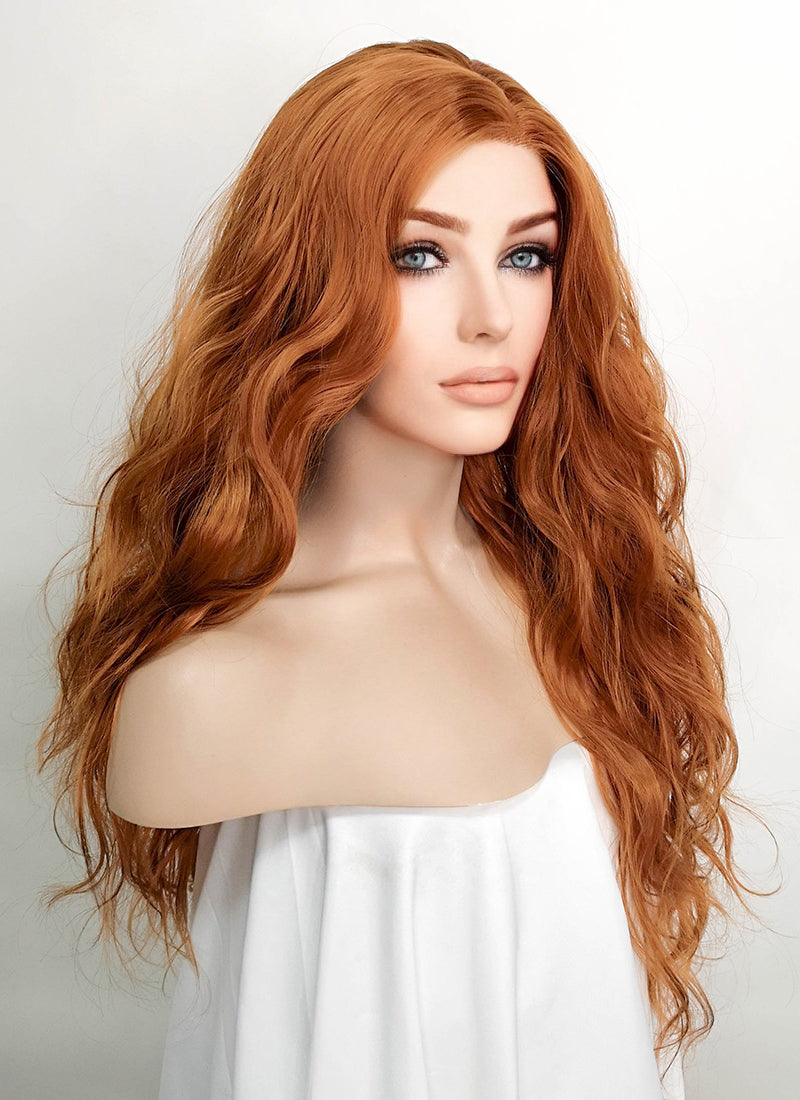 Ginger Wavy Lace Front Synthetic Wig LFK5531 Wig Is Fashion