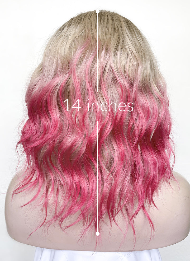 Wow factor lace pink blonde wavy on sale wig 24