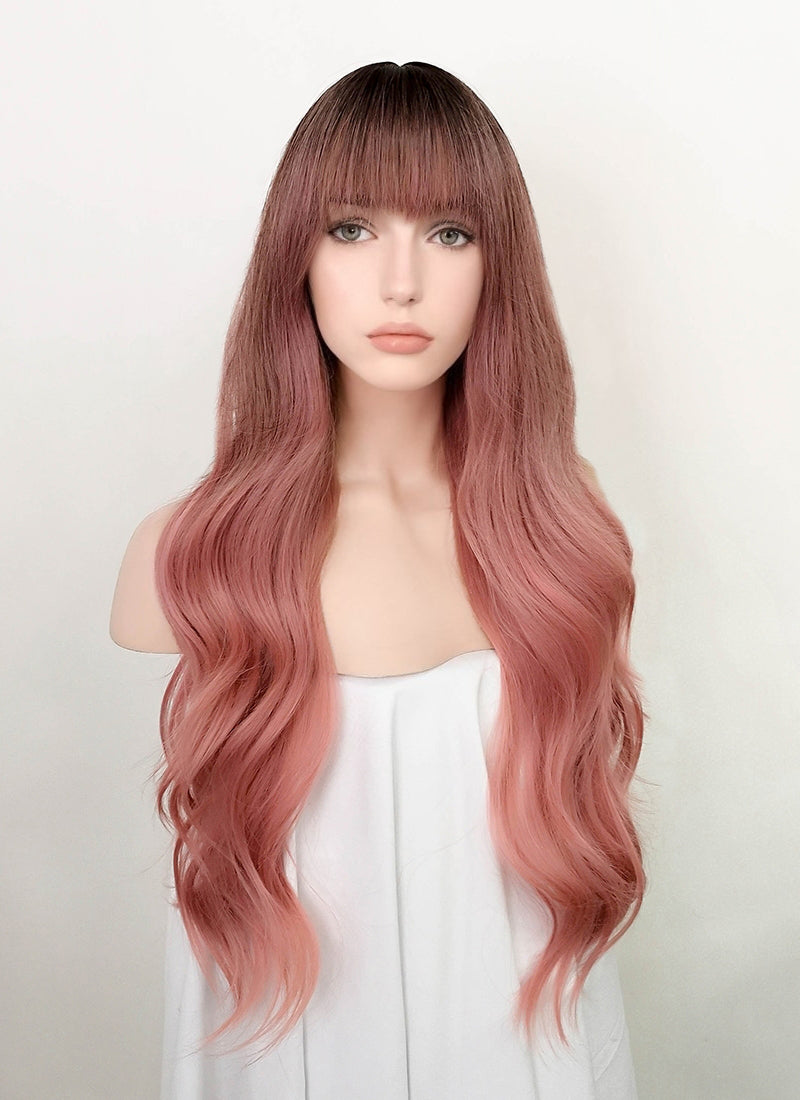 Pink wig shop with roots