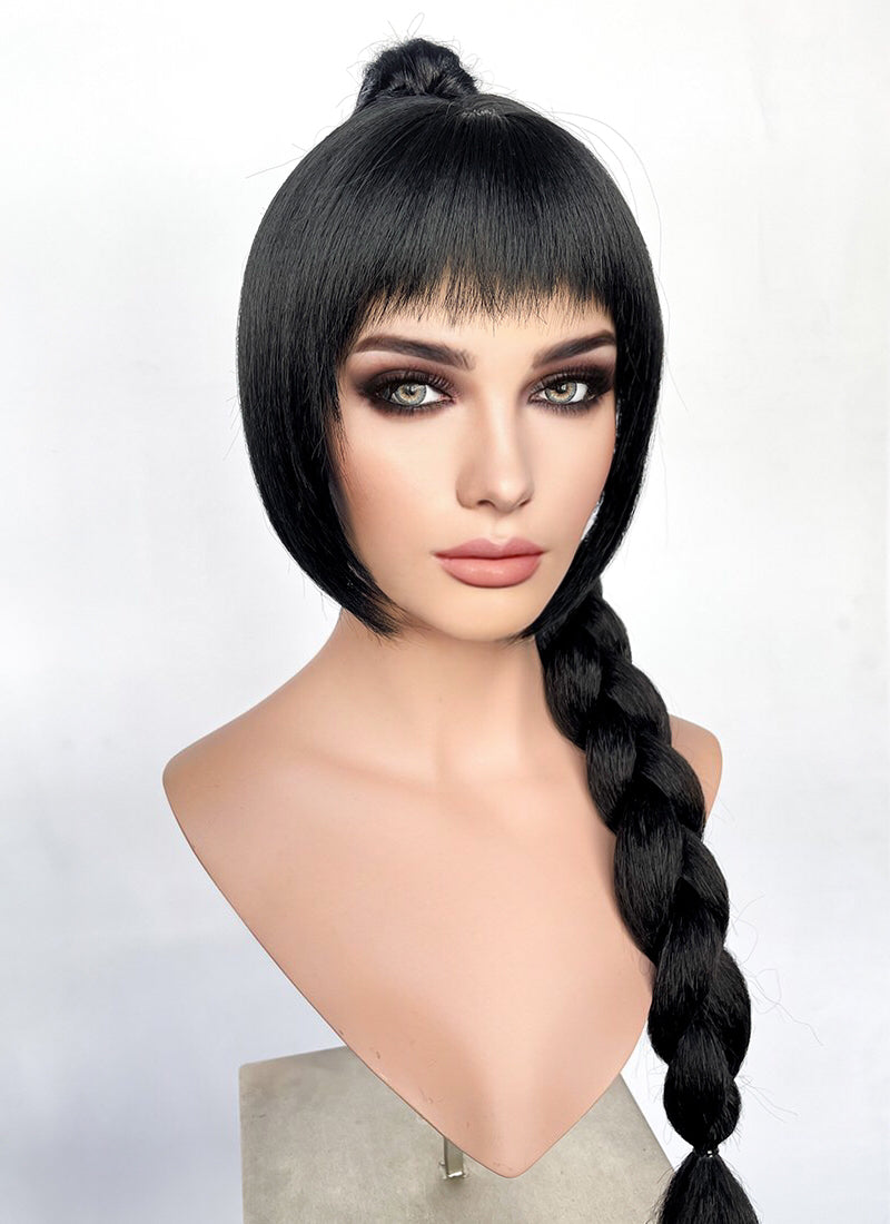 Baldur s Gate 3 Shadowheart Black Straight Synthetic Hair Wig With